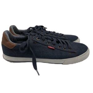 Levi's Men's Blue Denim Sneakers Lace Up Shoes Size 9 Worn Once